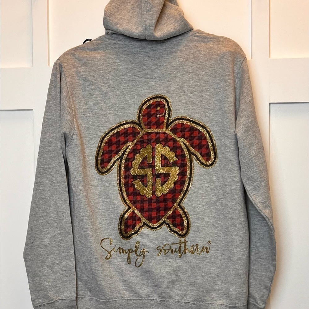 Simply Southern Hoodie Sweatshirt Small Turtle Comfy Cozy Coastal VSCO Preppy - Picture 2 of 8